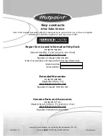 Предварительный просмотр 24 страницы Hotpoint WMT01 Installation And User Instructions Manual