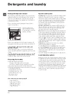 Предварительный просмотр 10 страницы Hotpoint WMUD 1043 Instructions For Use Manual