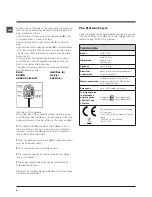 Предварительный просмотр 4 страницы Hotpoint WMYL 8552 Instructions For Use Manual