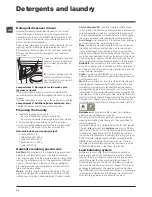 Предварительный просмотр 10 страницы Hotpoint WMYL 8552 Instructions For Use Manual