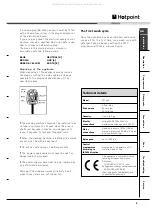 Предварительный просмотр 5 страницы Hotpoint WT 400 Instructions For Installation And Use Manual