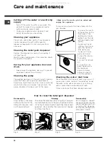 Предварительный просмотр 12 страницы Hotpoint WT 400 Instructions For Installation And Use Manual