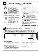 Предварительный просмотр 4 страницы Hotpoint WW331OR Use And Care Manual