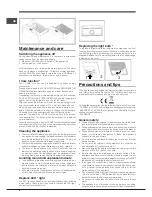 Предварительный просмотр 8 страницы Hotpoint XAL95 Series Operating Instructions Manual