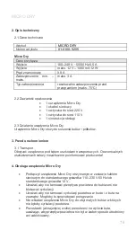 Preview for 76 page of Hotronic Micro Dry Operating Manual