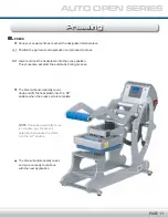 Preview for 11 page of Hotronix Auto Open 6x6 Operator'S Manual