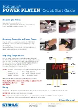 Hotronix Power Platen Quick Start Manual preview