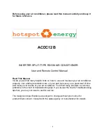 hotspot energy ACDC12B User Manual preview