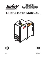 Предварительный просмотр 1 страницы Hotsy 1400 GAS-FIRED SERIES Operator'S Manual