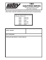 Hotsy 1812SS Operating Instructions And Parts Manual preview