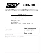 Hotsy 5645 Operating Instructions Manual preview