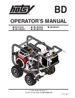 Preview for 1 page of Hotsy BD-343089E Operator'S Manual