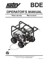 Hotsy BDE-505009B Operator'S Manual preview