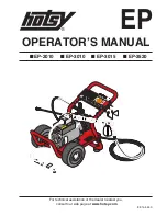 Предварительный просмотр 1 страницы Hotsy EP Series Operator'S Manual