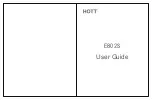 Preview for 1 page of Hott E802S User Manual