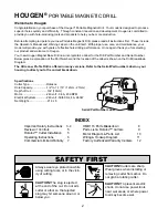 Preview for 2 page of Hougen 0115201 Operator'S Manual