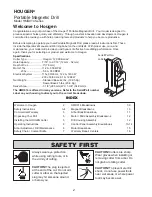 Preview for 2 page of Hougen 0914104 Operator'S Manual