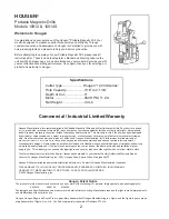 Preview for 2 page of Hougen 10914 Operator'S Manual