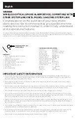 Preview for 3 page of Housegard System Link SA423WS User Manual