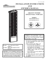 HouseWarmer HW250GW0XX1(N Installation Instructions And Owner'S Manual preview