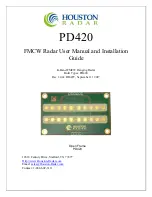 Houston Radar PD420 User Manual And Installation Manual preview