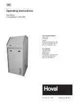 Preview for 1 page of Hoval CompactGas 200 Operating Instructions Manual