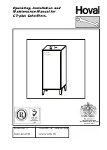 Hoval CT plus 180 Operating, Installation And Maintenance Manual preview