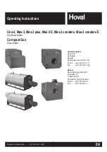 Preview for 1 page of Hoval Max-3 Operating Instructions Manual