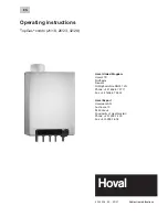 Preview for 1 page of Hoval TopGas combi 21/18 Operating Instructions Manual