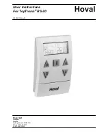 Preview for 1 page of Hoval TopTronic RS-30 User Instruction