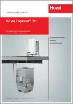 Hoval TopVent TP Operating Instructions Manual preview