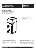 Hoval UltraGas 100 Technical Information Installation Instructions предпросмотр