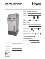 Hoval UltraGas AM condens (50-350) Operating Instructions Manual preview