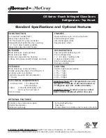 Предварительный просмотр 2 страницы Howard McCray GR102 Specifications