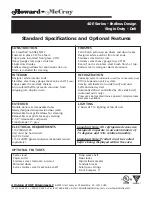 Preview for 2 page of Howard McCray R-CDS40E-12 Specifications