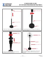 Preview for 3 page of Howard Miller 615096 Set Up And Operating Instructions