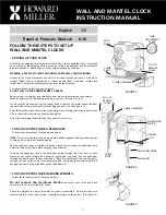 Preview for 1 page of Howard Miller WALL AND MANTEL CLOCK Instruction Manual