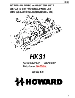 Howard HK31 Operating Instructions & Parts List Manual предпросмотр