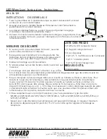 Preview for 2 page of Howard LWL-36-120 Installation Instructions Manual