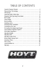 Preview for 2 page of Hoyt RECURVE Owner'S Manual