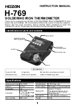 HOZAN H-769 Instruction Manual preview