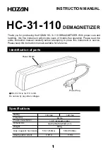 HOZAN HC-31-110 Instruction Manual preview