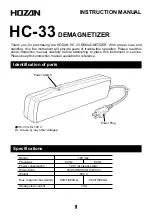 HOZAN HC-33 Instruction Manual предпросмотр