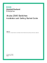 HP Enterprise Aruba 2540 Installation And Getting Started Manual preview