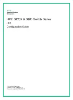 Preview for 1 page of HP Enterprise HPE 5800 Switch Series Configuration Manual