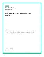 HP Enterprise ProLiant DL20 Gen9 User Manual preview