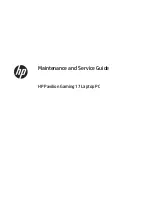 HP Pavilion 17-cd0001 Maintenance And Service Manual preview