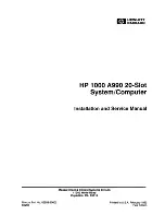 Preview for 2 page of HP 1000 A990 Installation And Service Manual