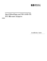 Preview for 1 page of HP 100B-TX Installation Manual