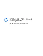 HP 1010nr - Mini - Atom 1.6 GHz Maintenance And Service Manual preview